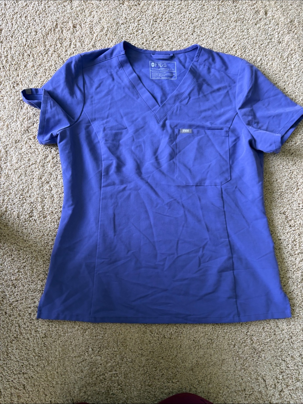 Figs Violet V-Neck Medical Scrub Top
